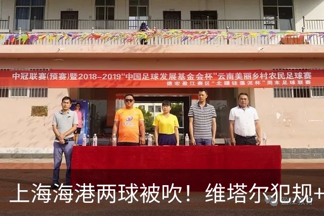 上海海港两球被吹！维塔尔犯规+失点 李新翔提前越线 于金永神扑